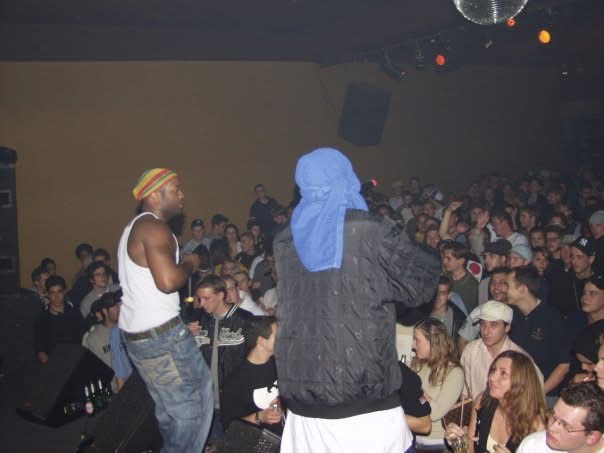 Stage performance with crowd — early Chosenfew days